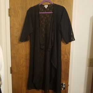 Lularoe lace kimono pull over, good condition S